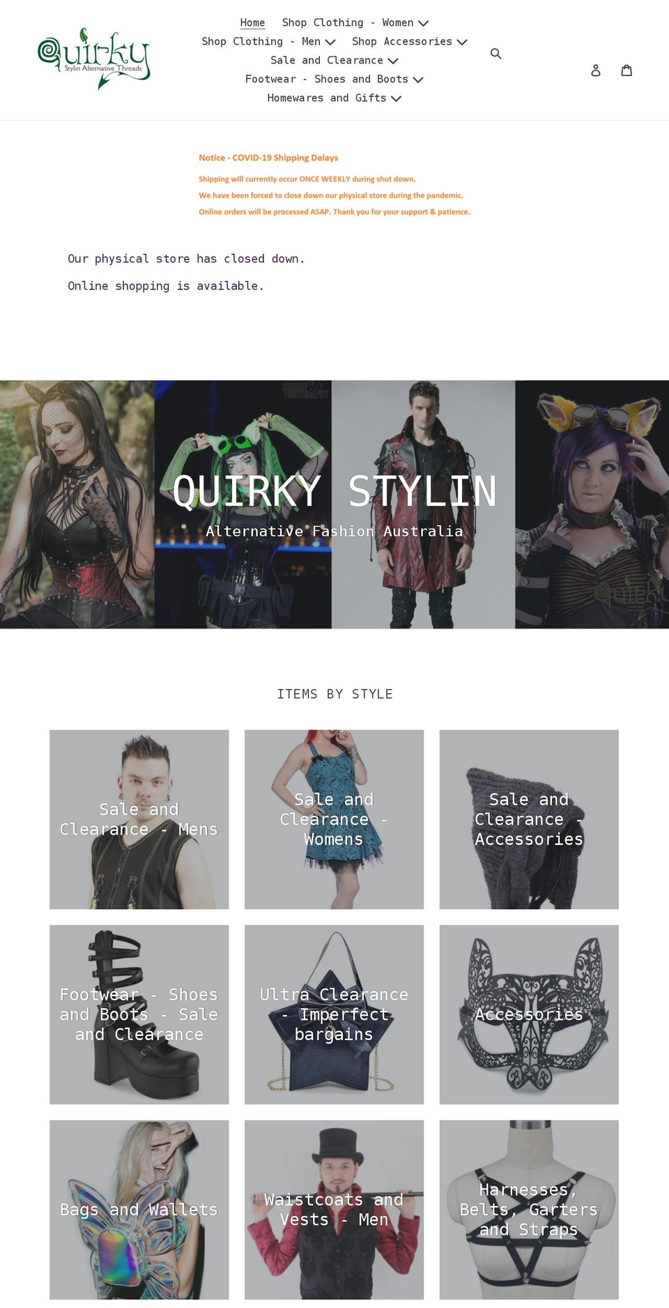 quirkystylin.com shopify website screenshot