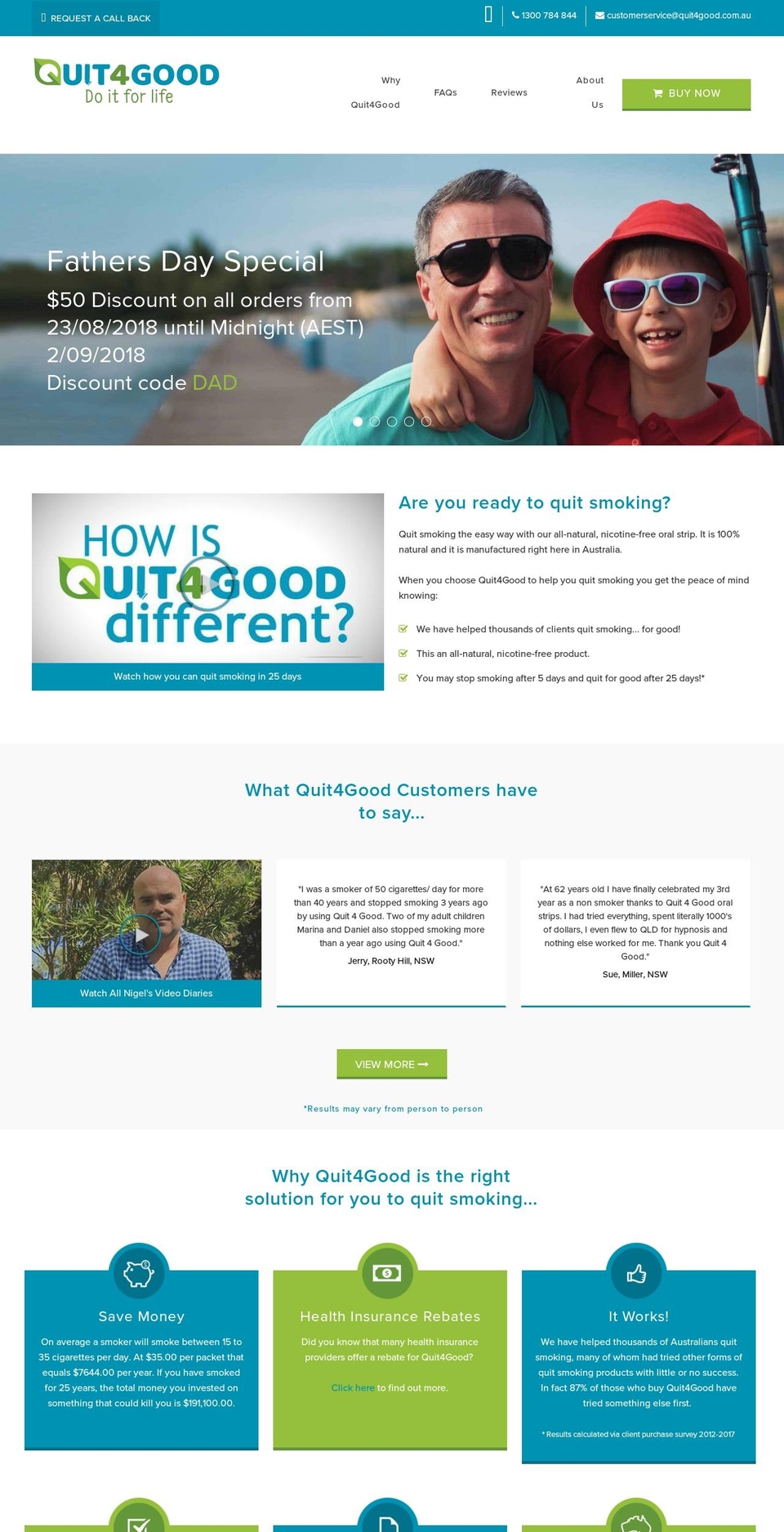 quitforgood.com.au shopify website screenshot