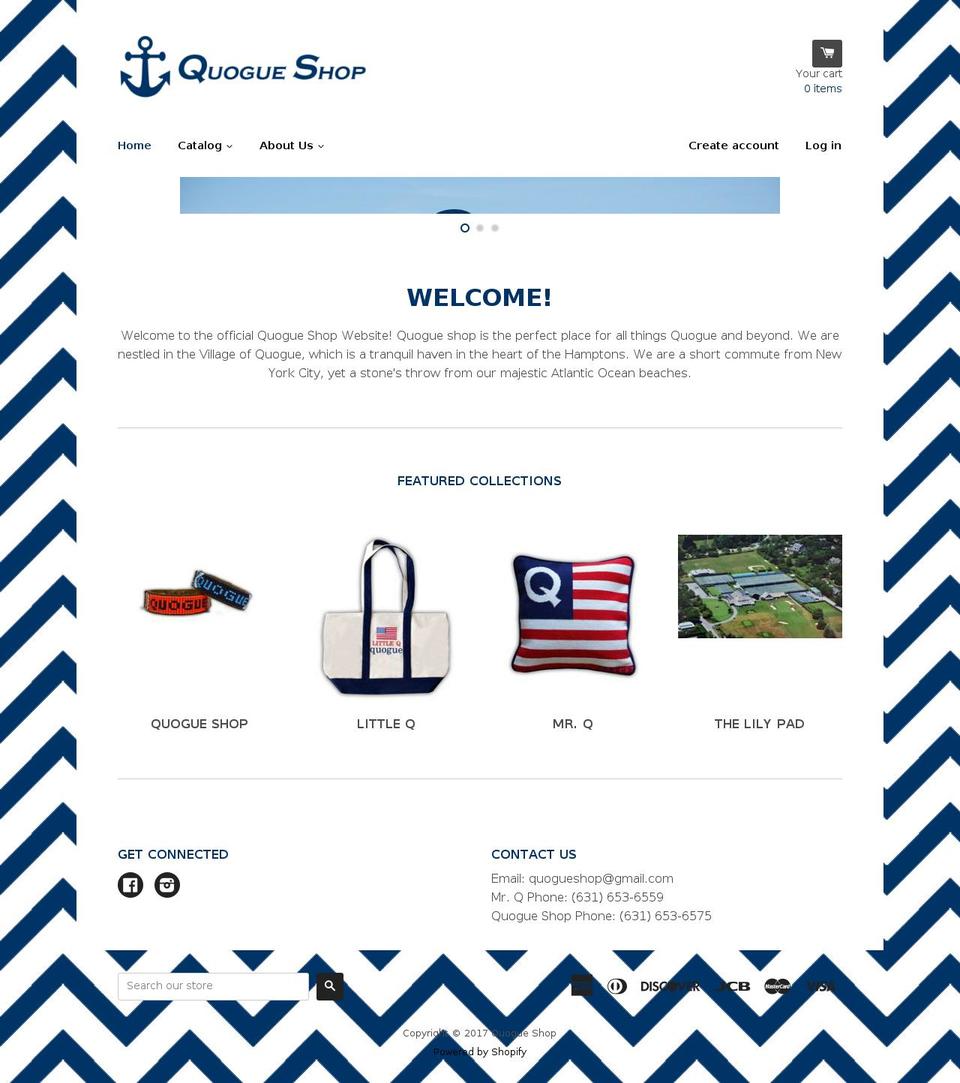 quogueshop.com shopify website screenshot
