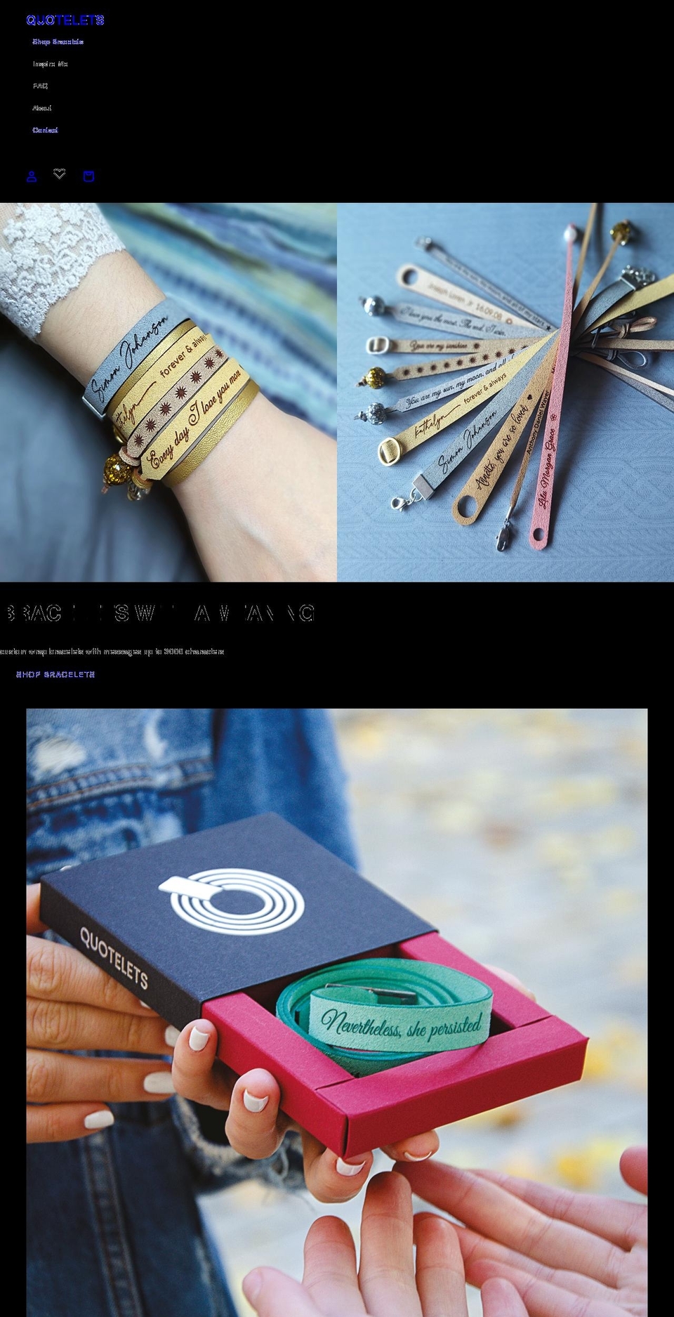 quotelets.com shopify website screenshot