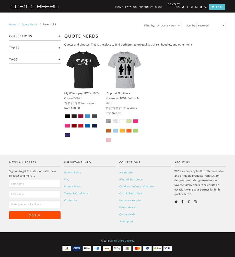 quotenerds.com — Shopify storefront screenshot