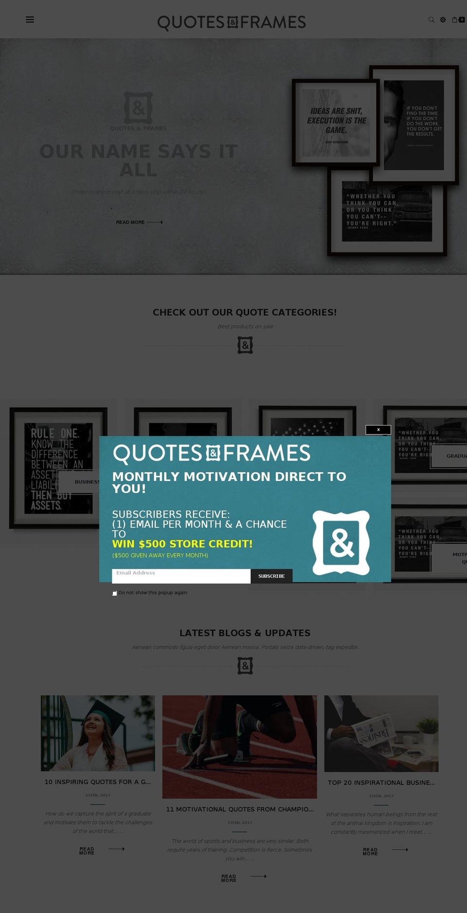 oxelar-v1-2 Shopify theme site example quotesandframes.com