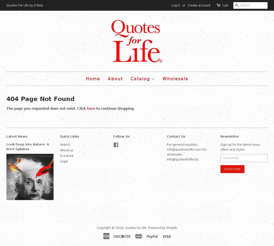 Quotes for Life Theme (minimal) Shopify theme site example quotheology.com