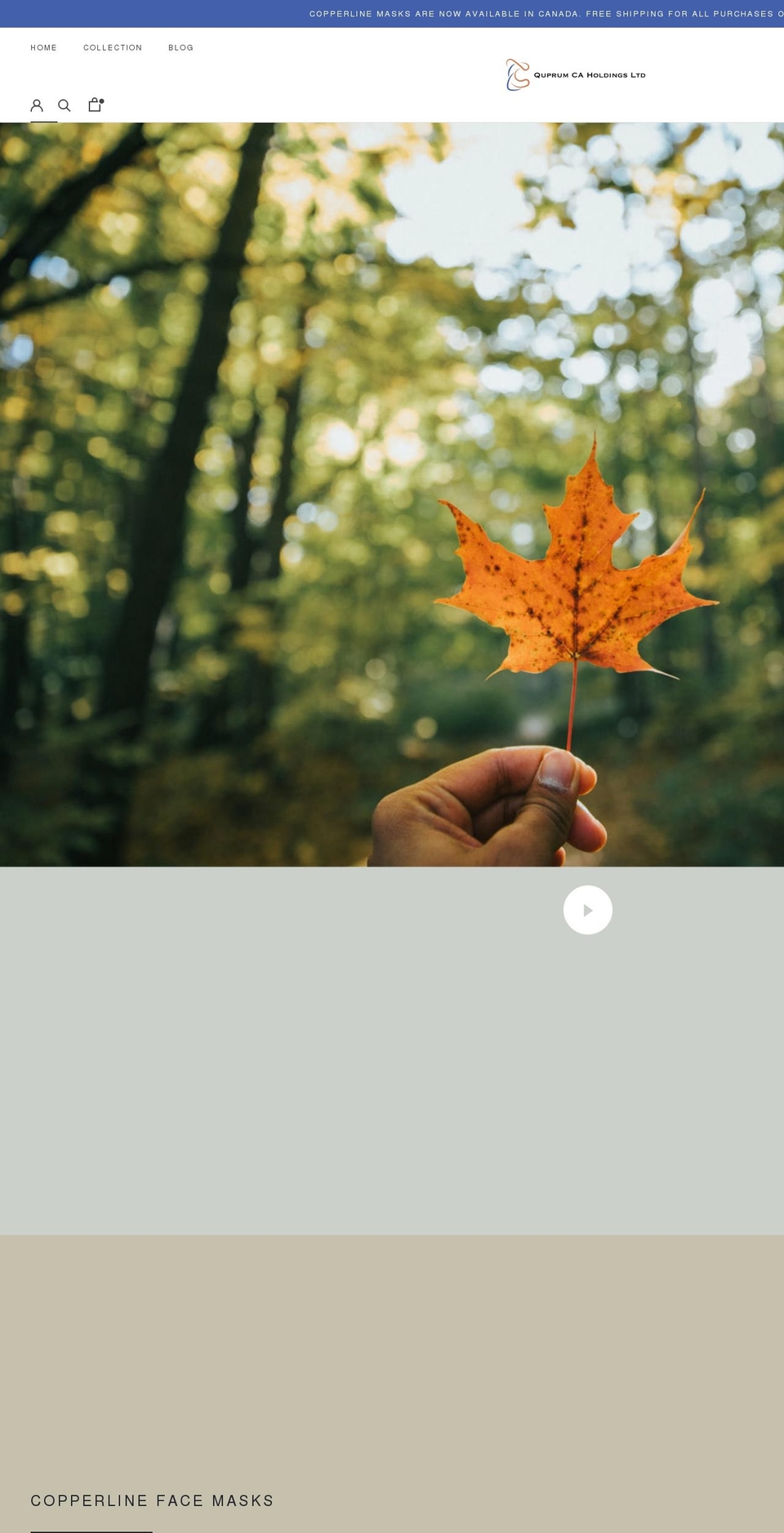 quprum.com shopify website screenshot