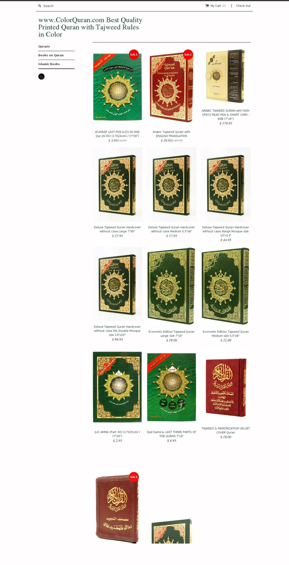 quranincolor.com — Shopify storefront screenshot