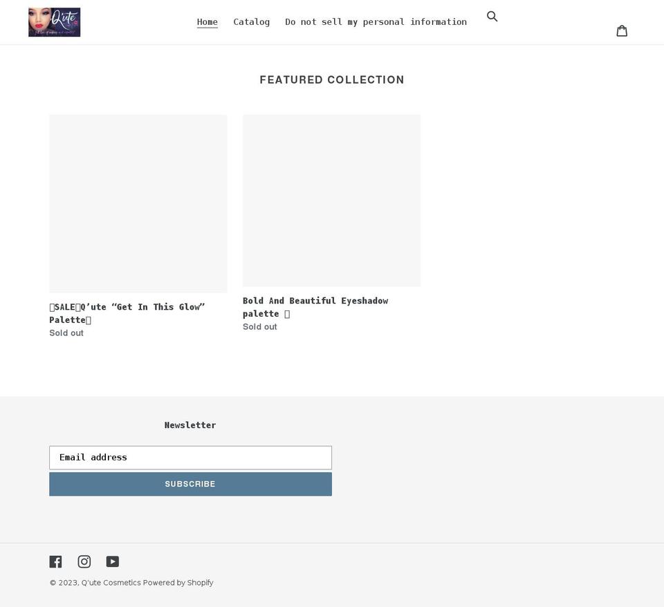 qutebyquettabeats.com shopify website screenshot