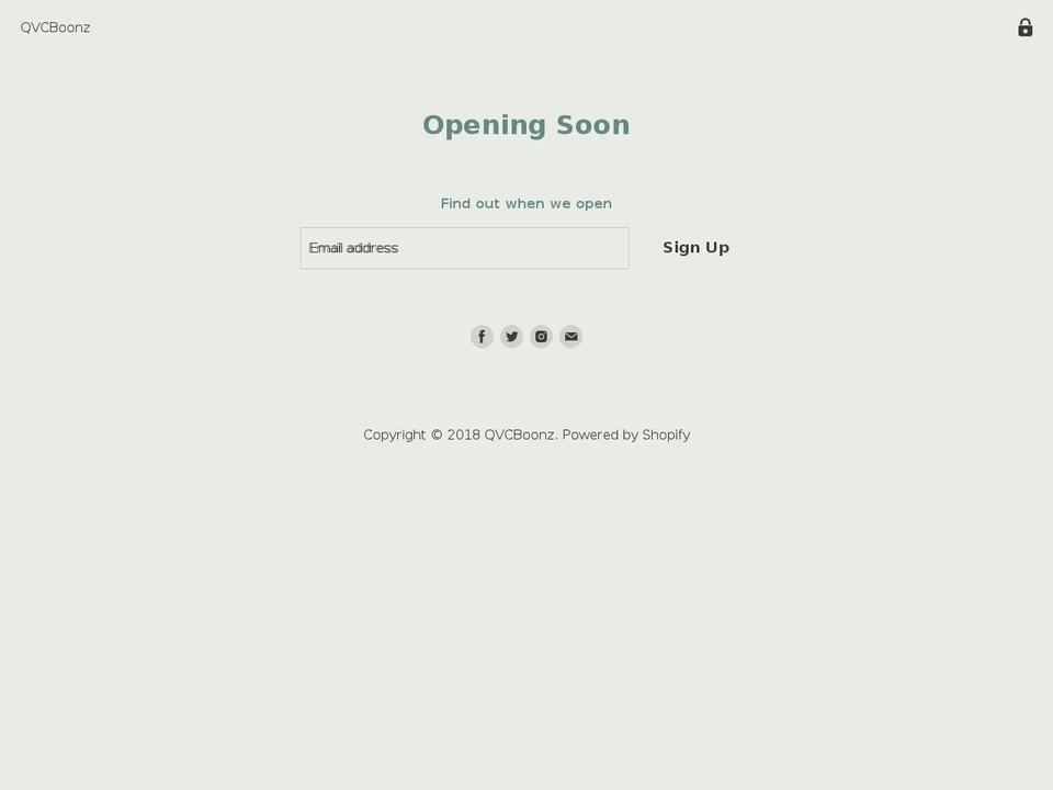 qvcboonz.com — Shopify storefront screenshot