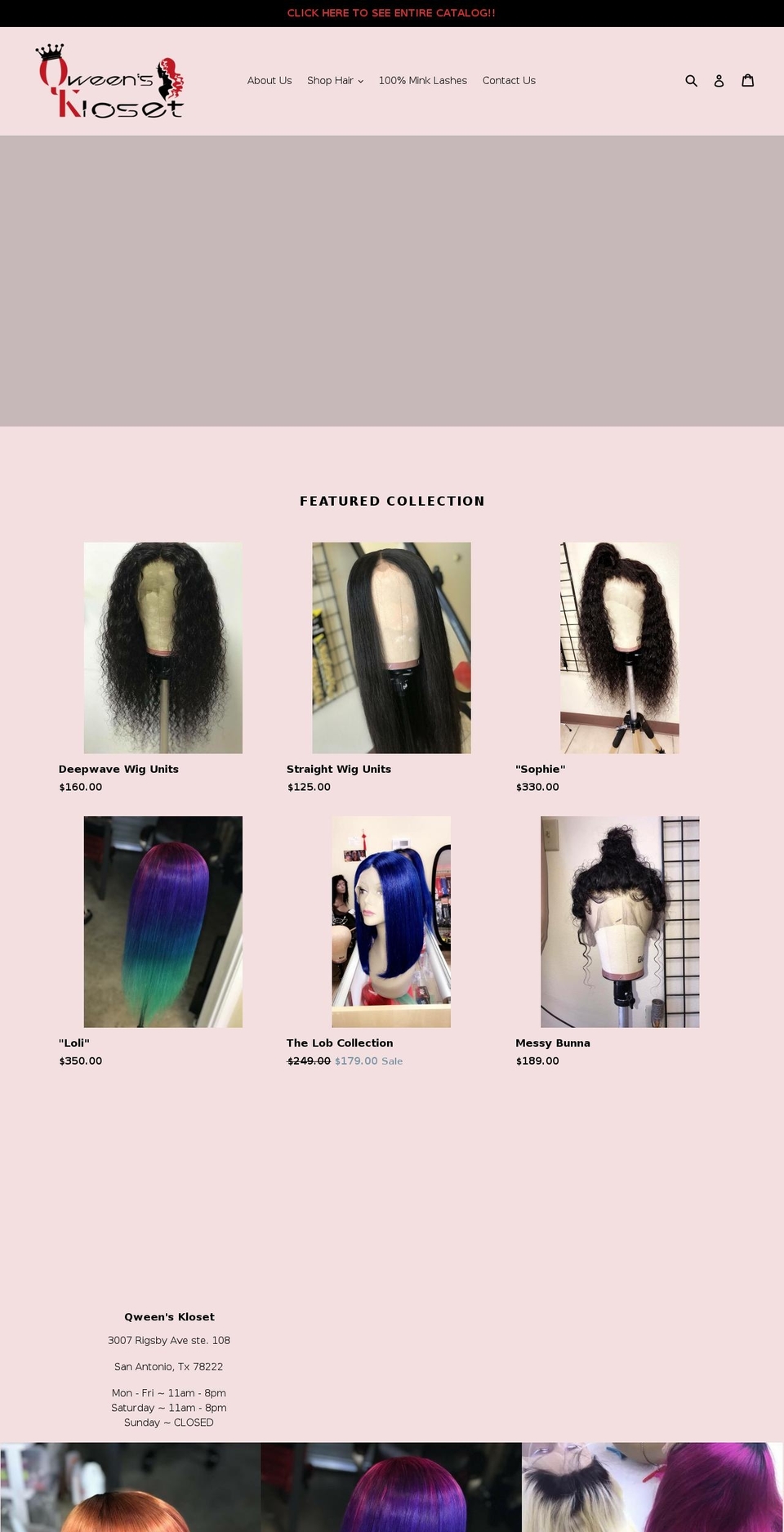 qweenskloset.us shopify website screenshot