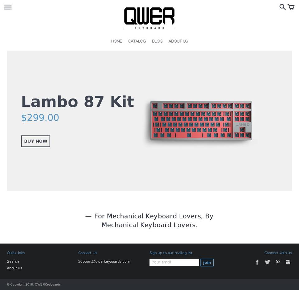 qwerkeyboard.com — Shopify storefront screenshot