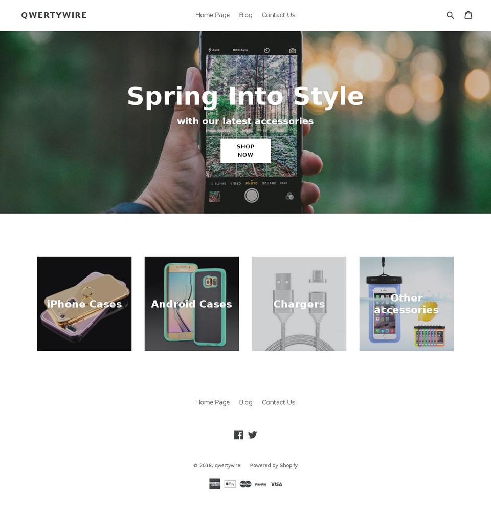 qwertywire.com — Shopify storefront screenshot
