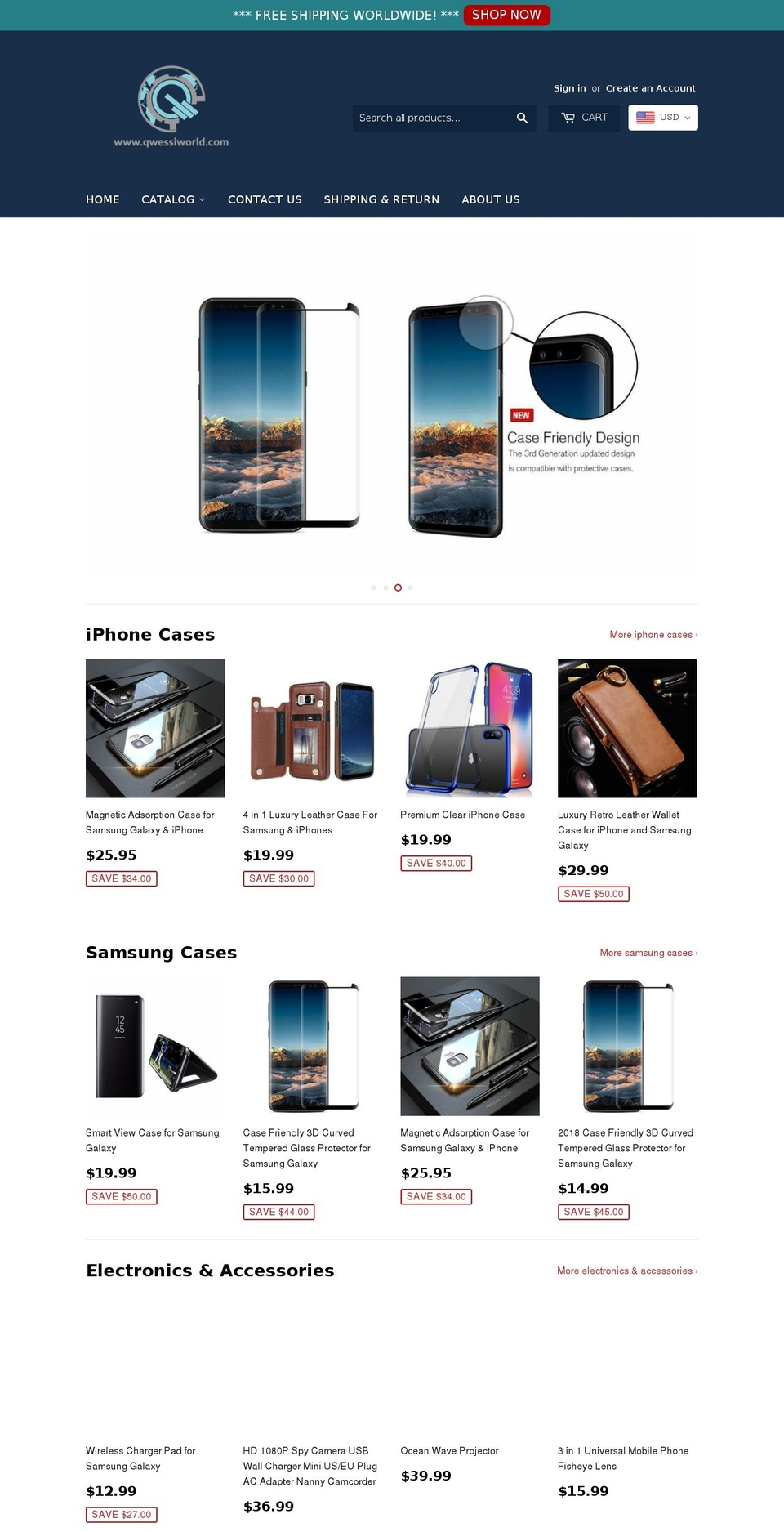 qwessiworld.com shopify website screenshot