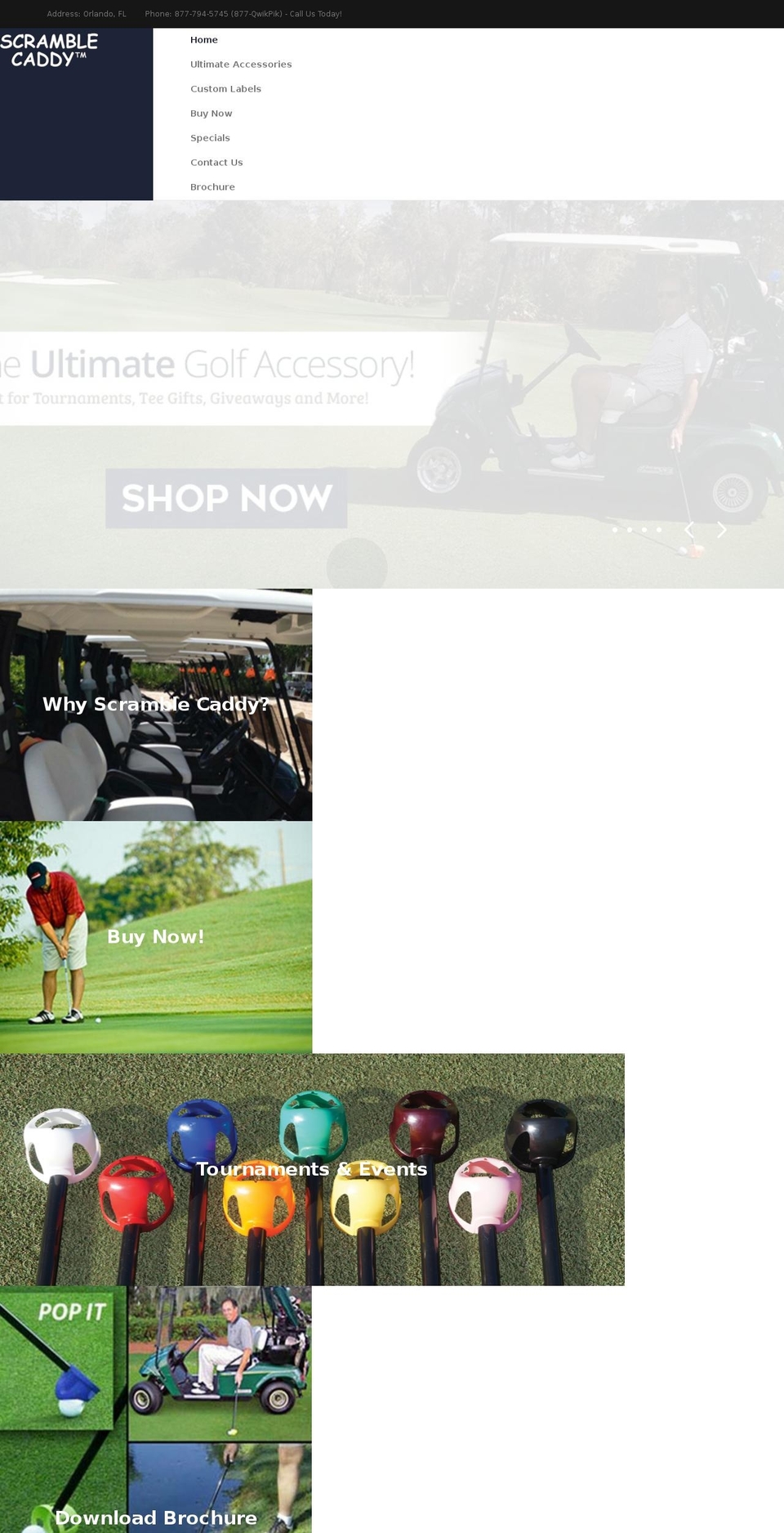 qwikpikgolf.com shopify website screenshot