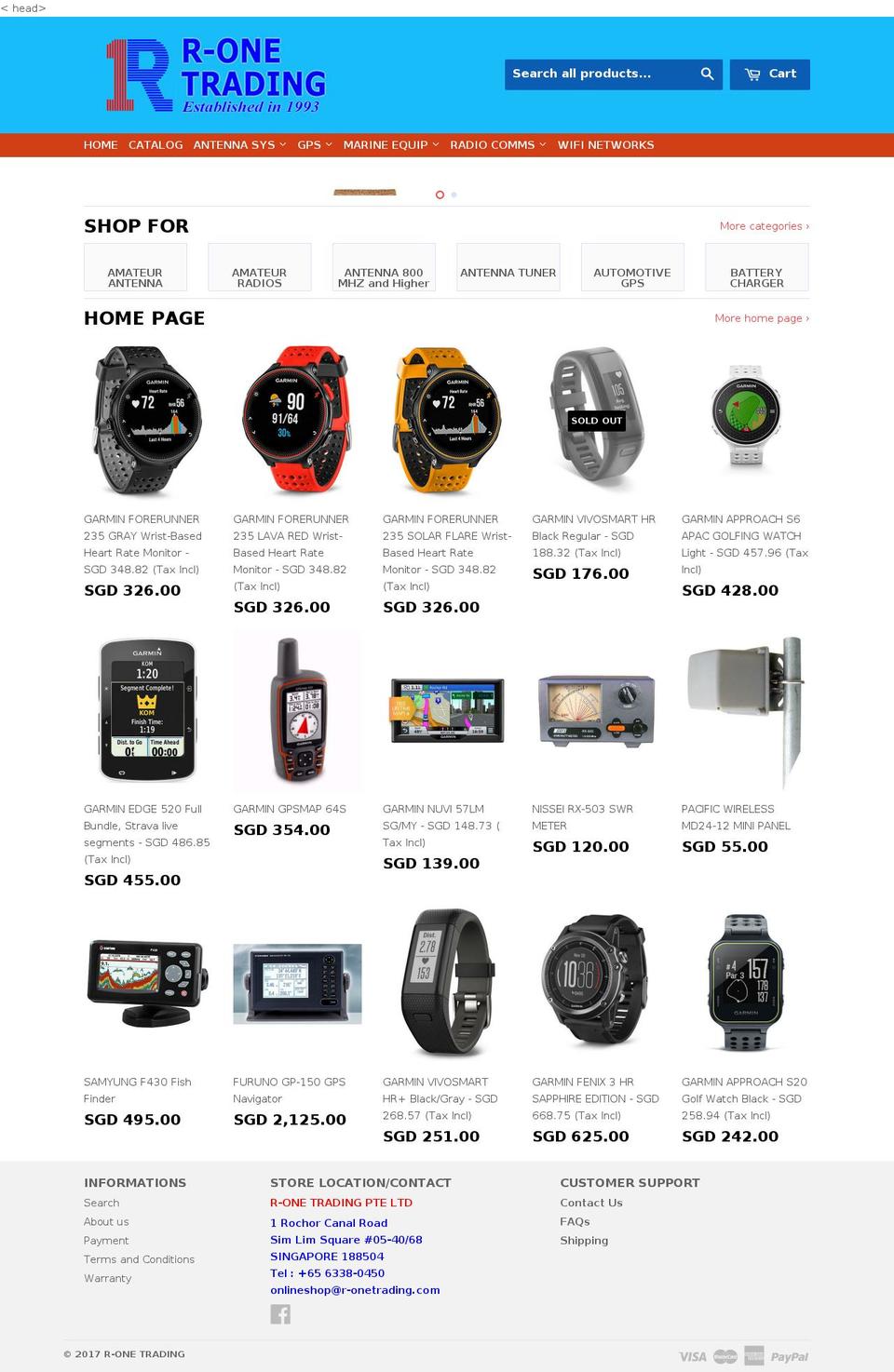 r-oneshop.com shopify website screenshot