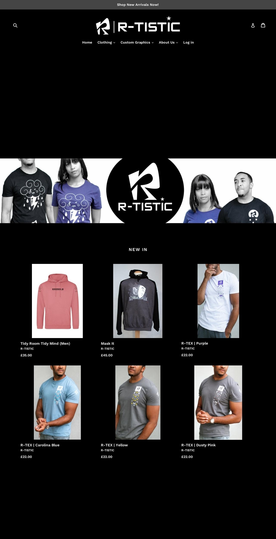 r-tistic.uk shopify website screenshot