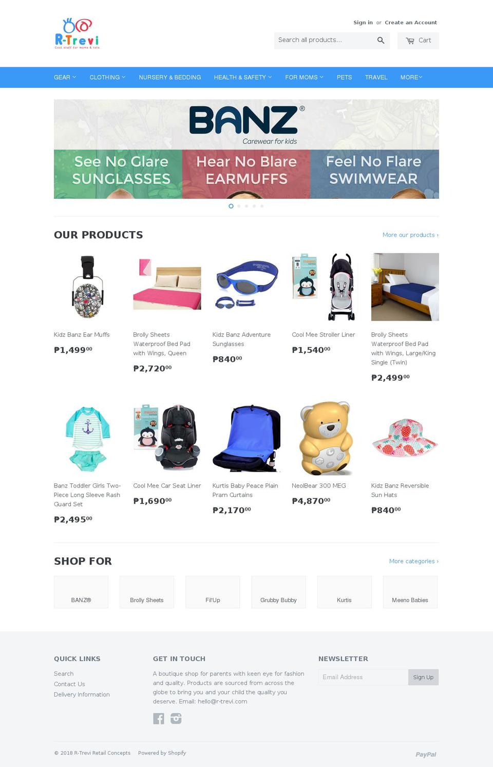 r-trevi.com shopify website screenshot