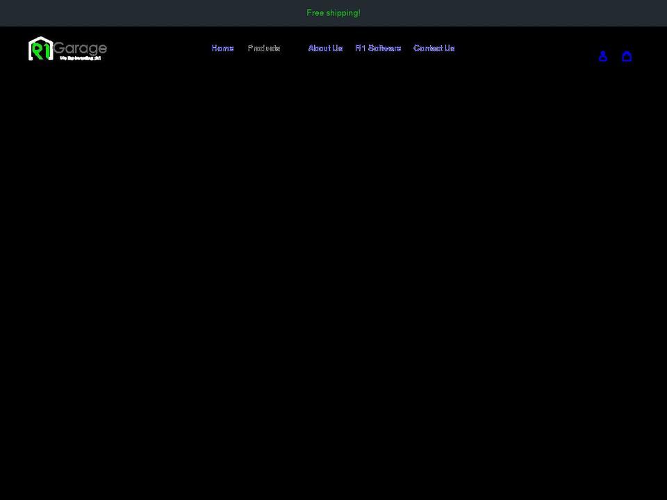 r1garage.net shopify website screenshot