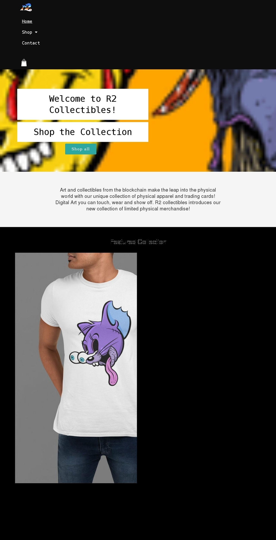 r2-merch.store shopify website screenshot