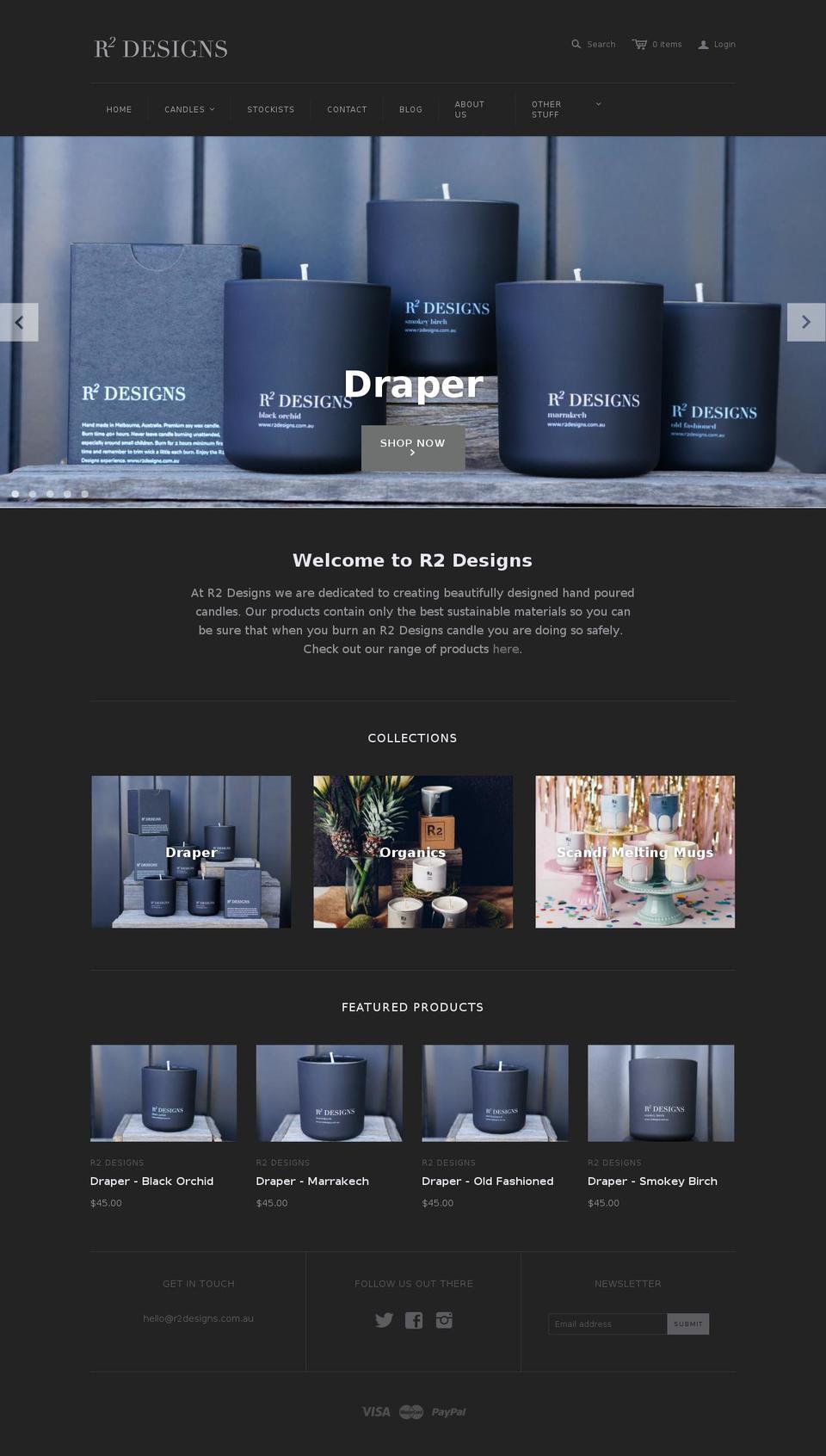 r2designs.com.au shopify website screenshot