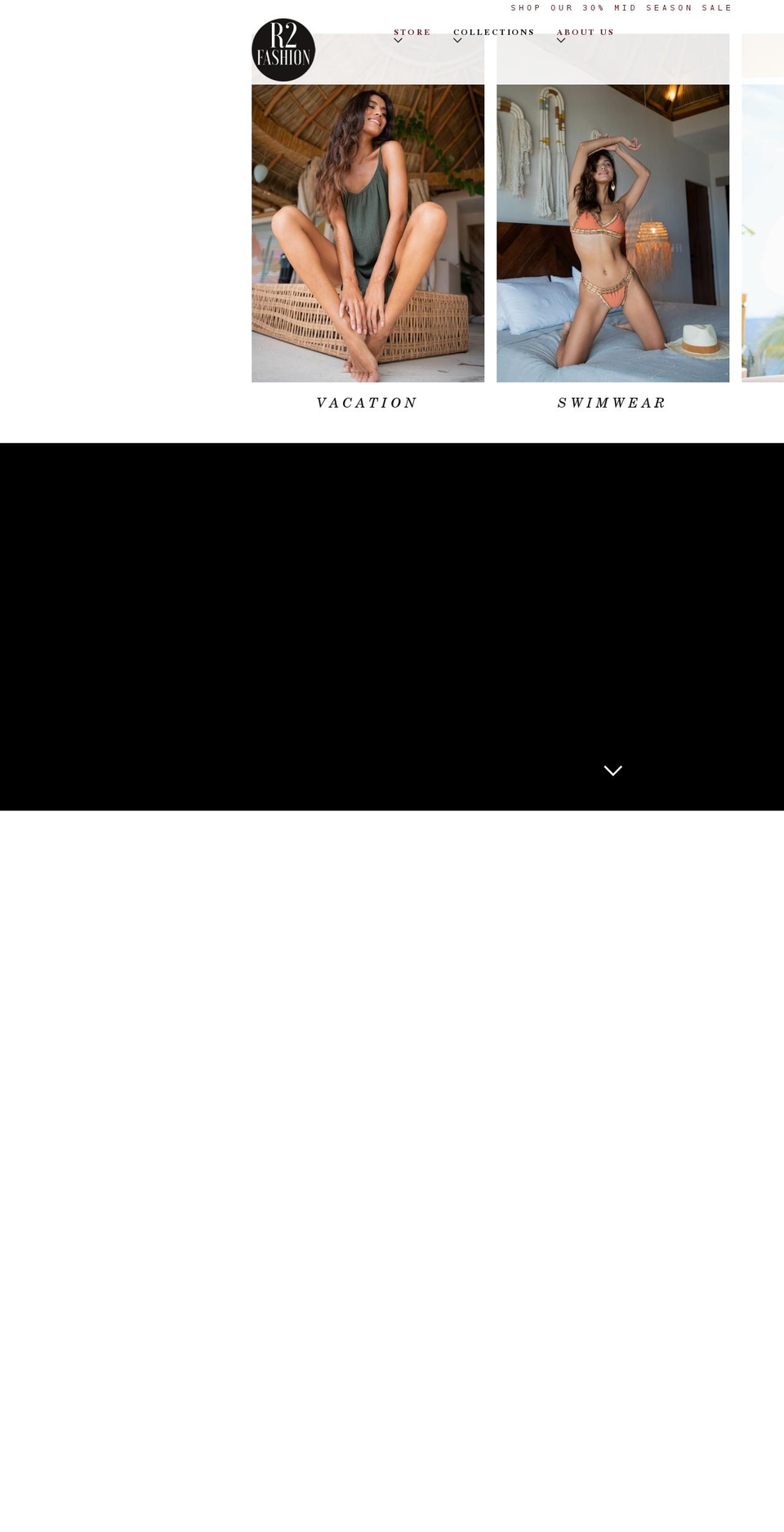 r2fashion.com shopify website screenshot