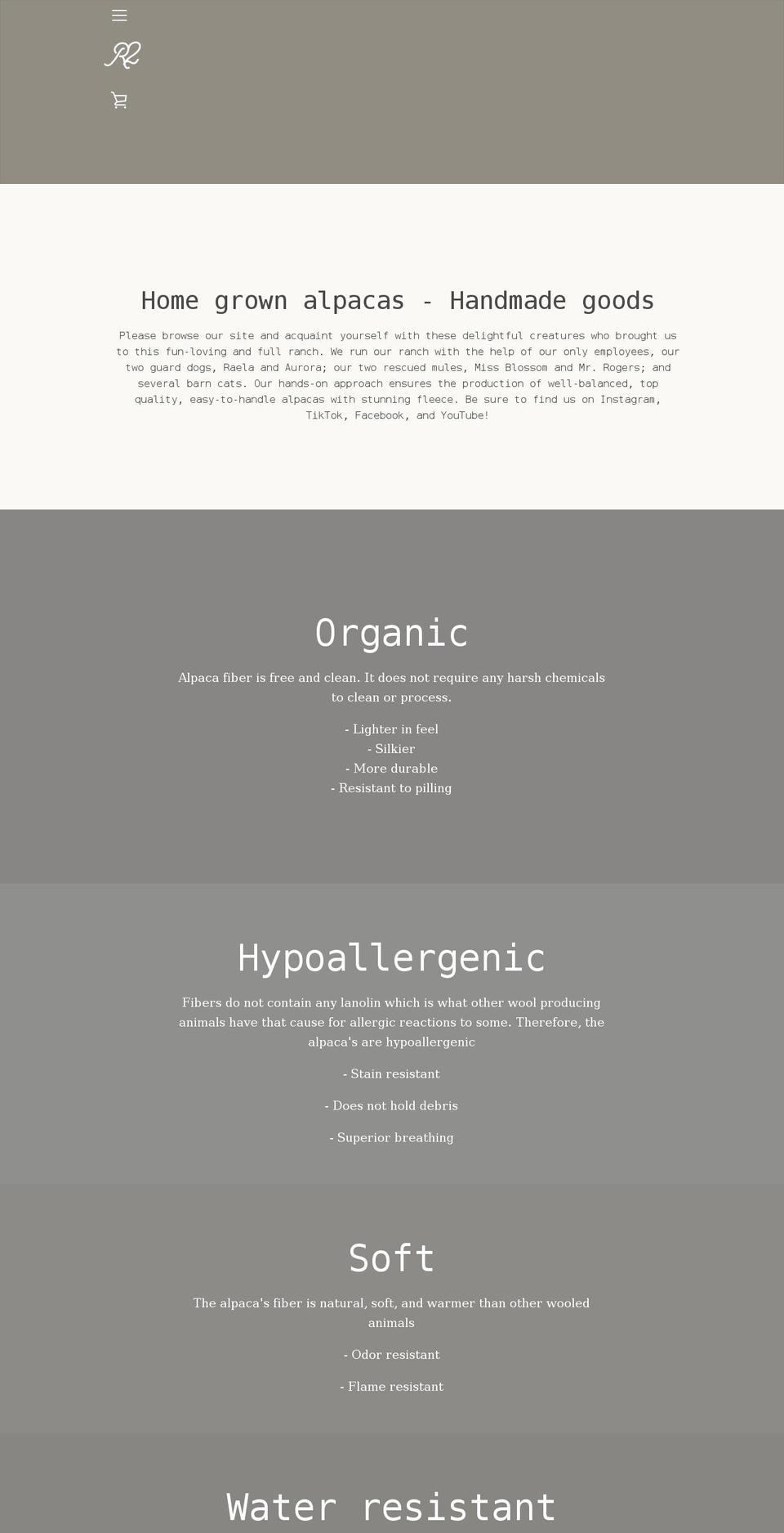 r2hillside.com shopify website screenshot