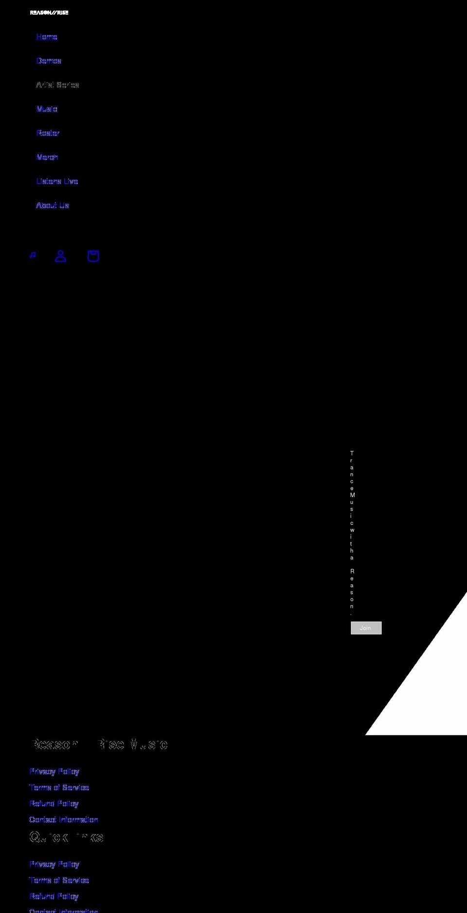 r2rmusic.com shopify website screenshot