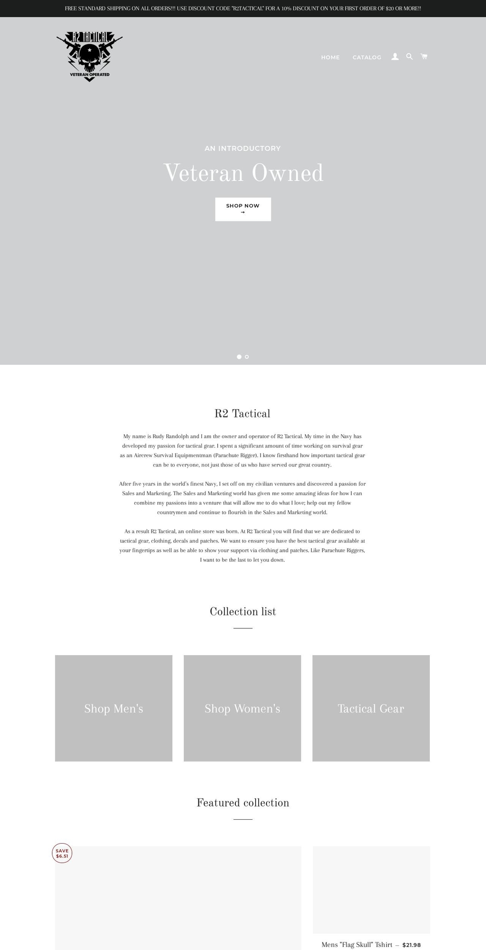 r2tactical.com — Shopify storefront screenshot