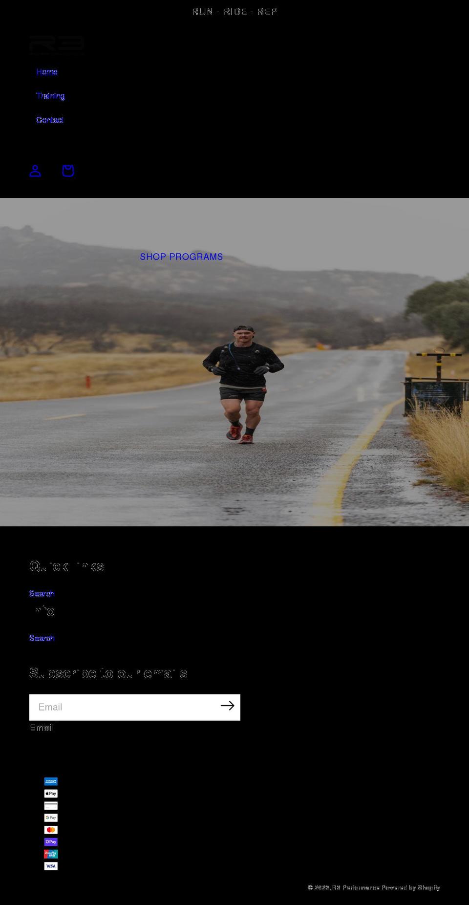 r3performance.com shopify website screenshot