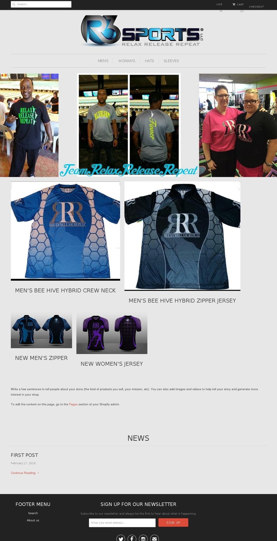 r3sportsapparel.com shopify website screenshot