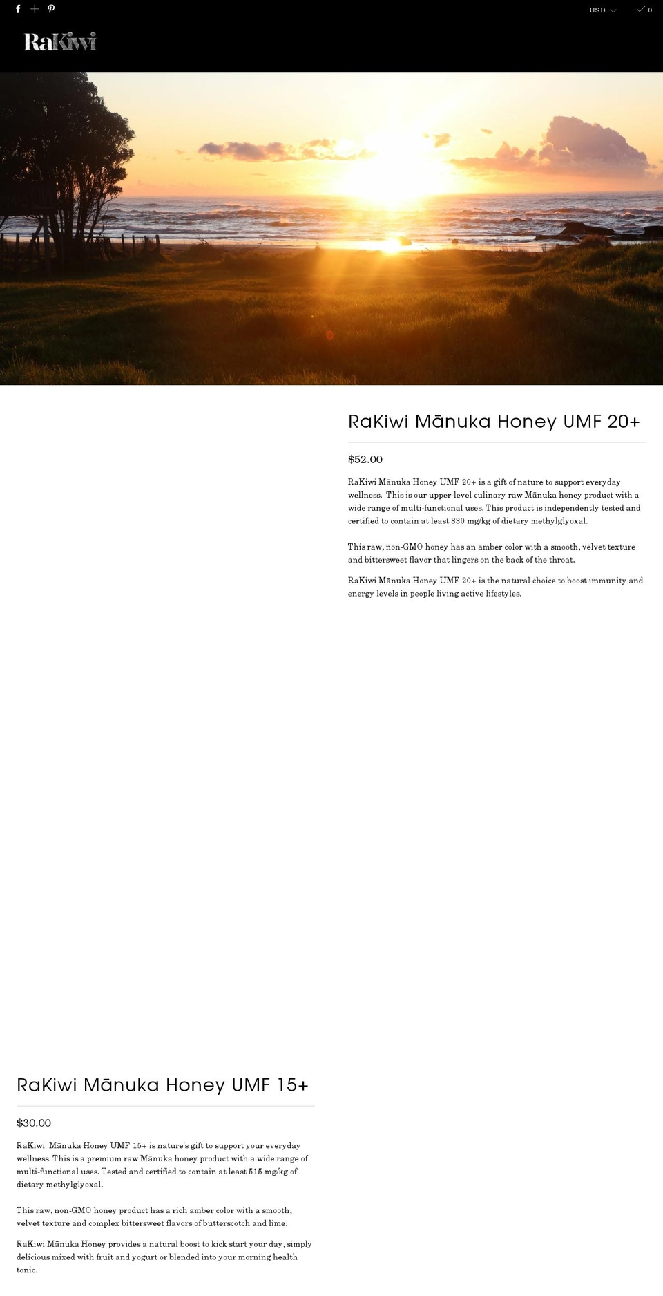 ra.kiwi shopify website screenshot