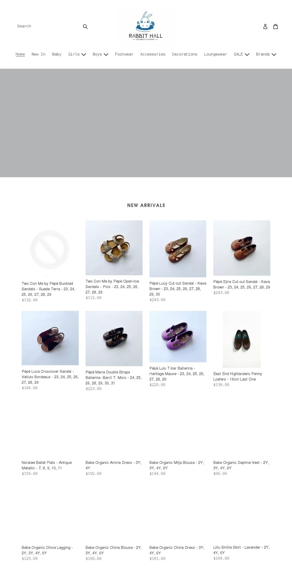 rabbithall.com.au shopify website screenshot