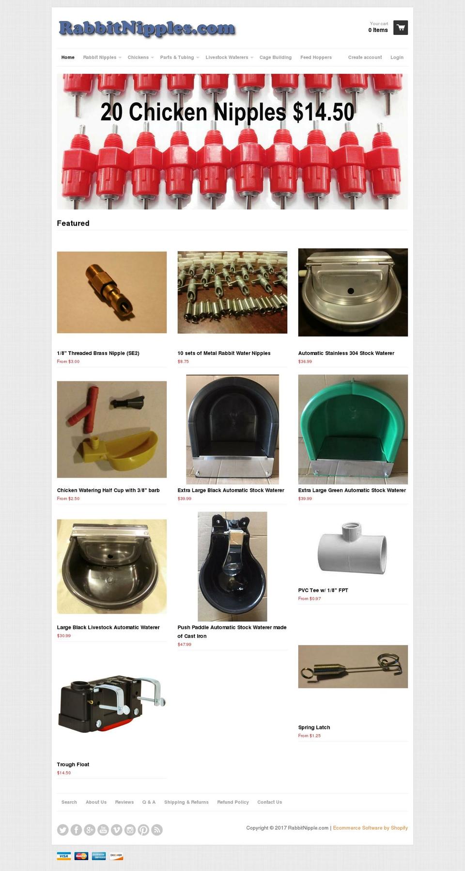 rabbitnipples.com shopify website screenshot