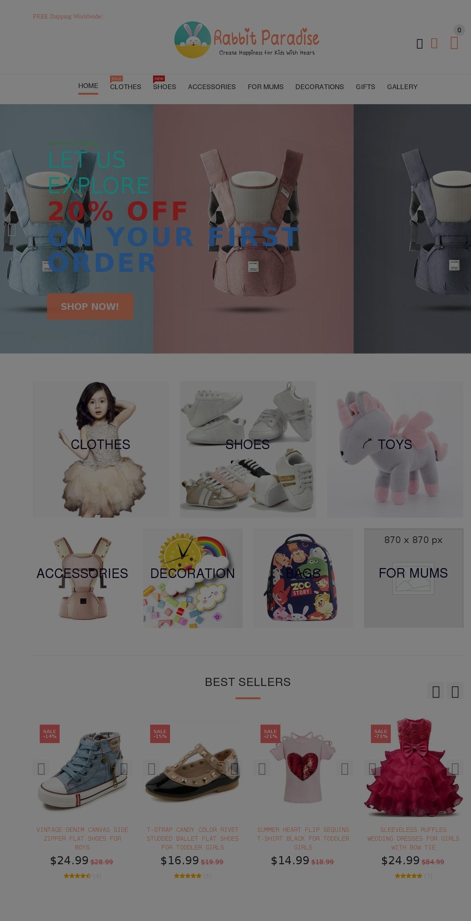 rabbitparadise.com shopify website screenshot