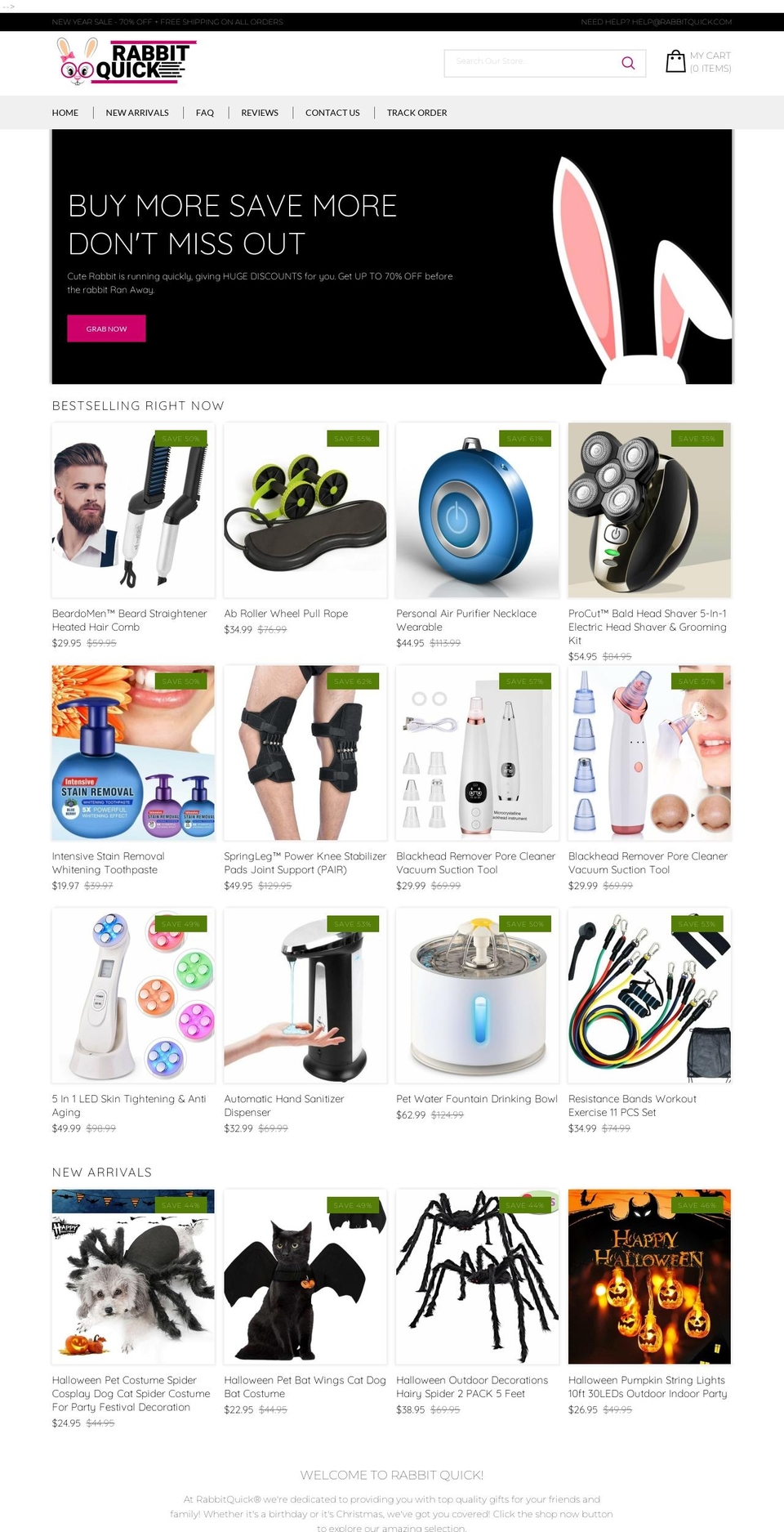 rabbitquick.com shopify website screenshot