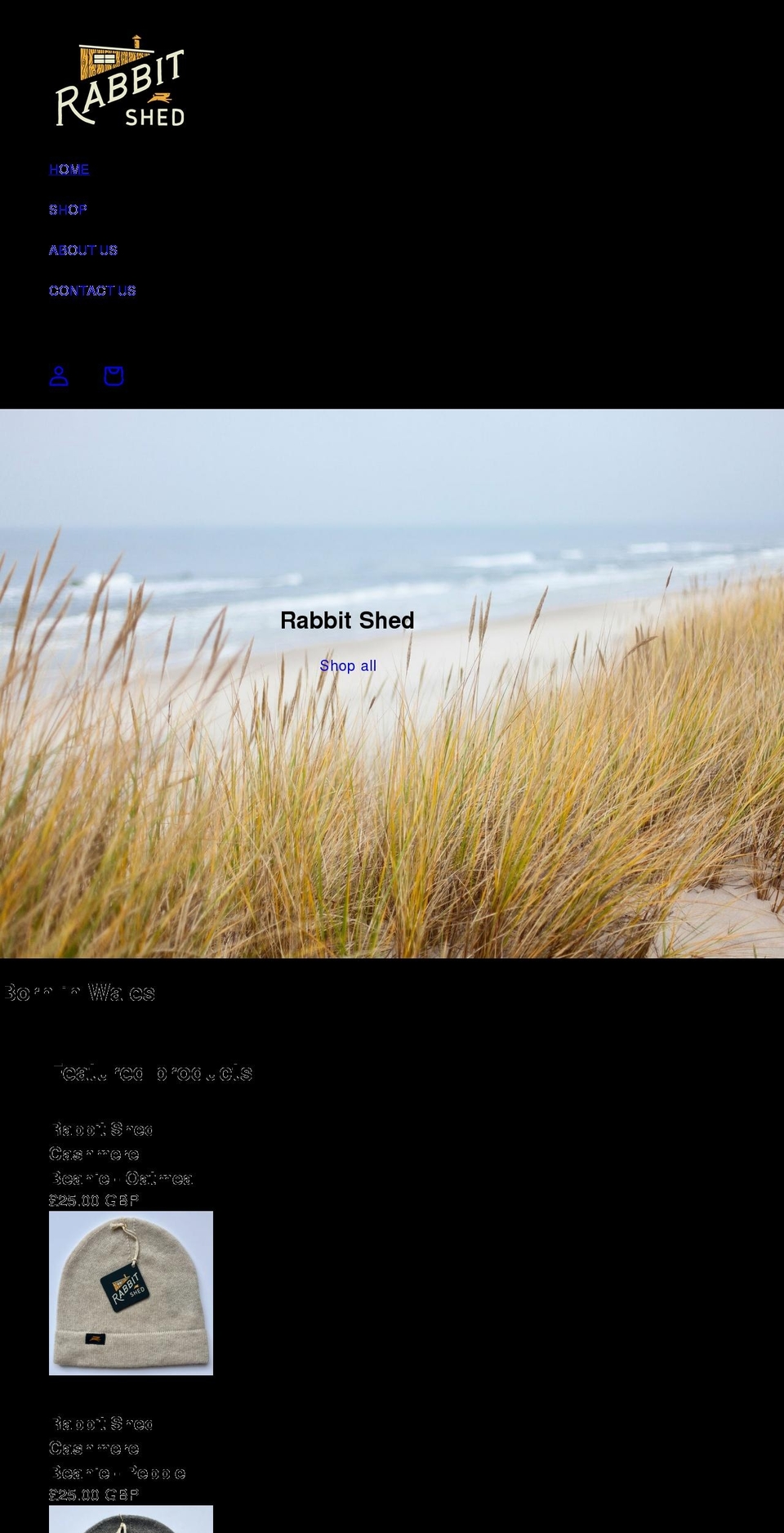 rabbitshed.com shopify website screenshot