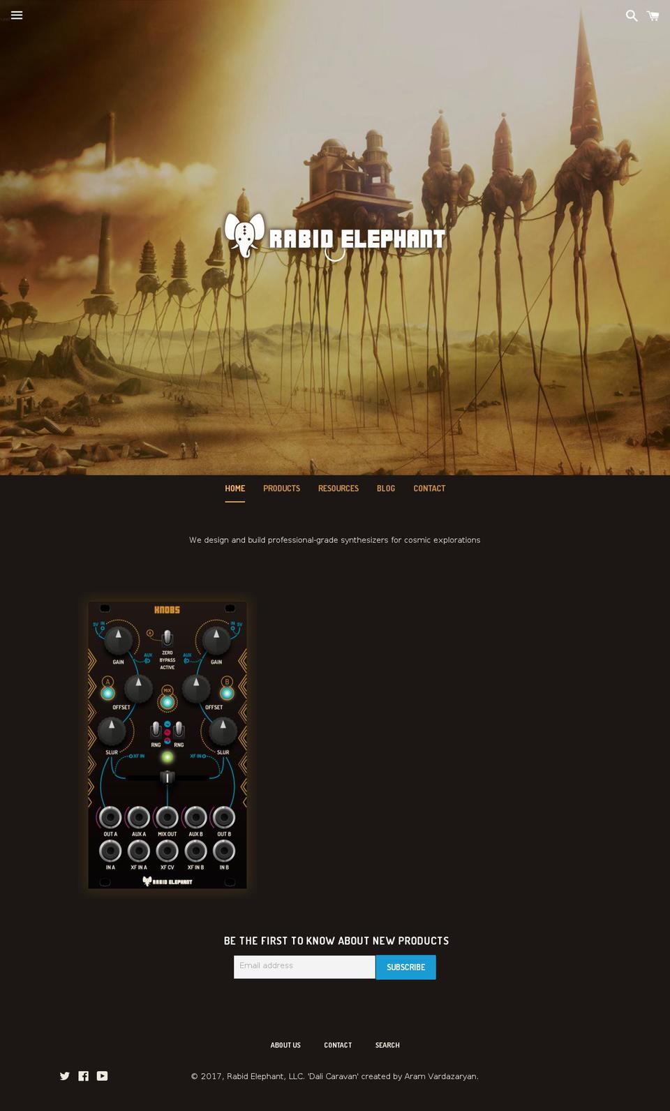 rabidelephant.com shopify website screenshot