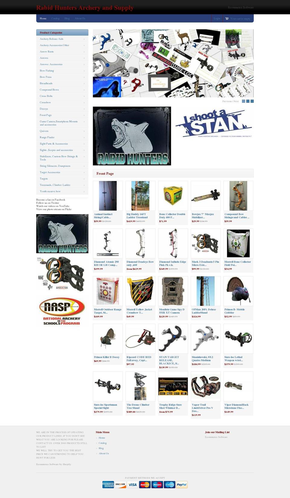rabidhunters.com shopify website screenshot