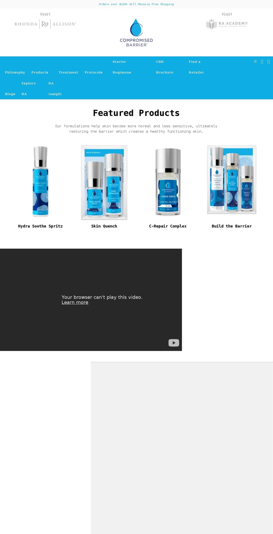 racbr.com shopify website screenshot