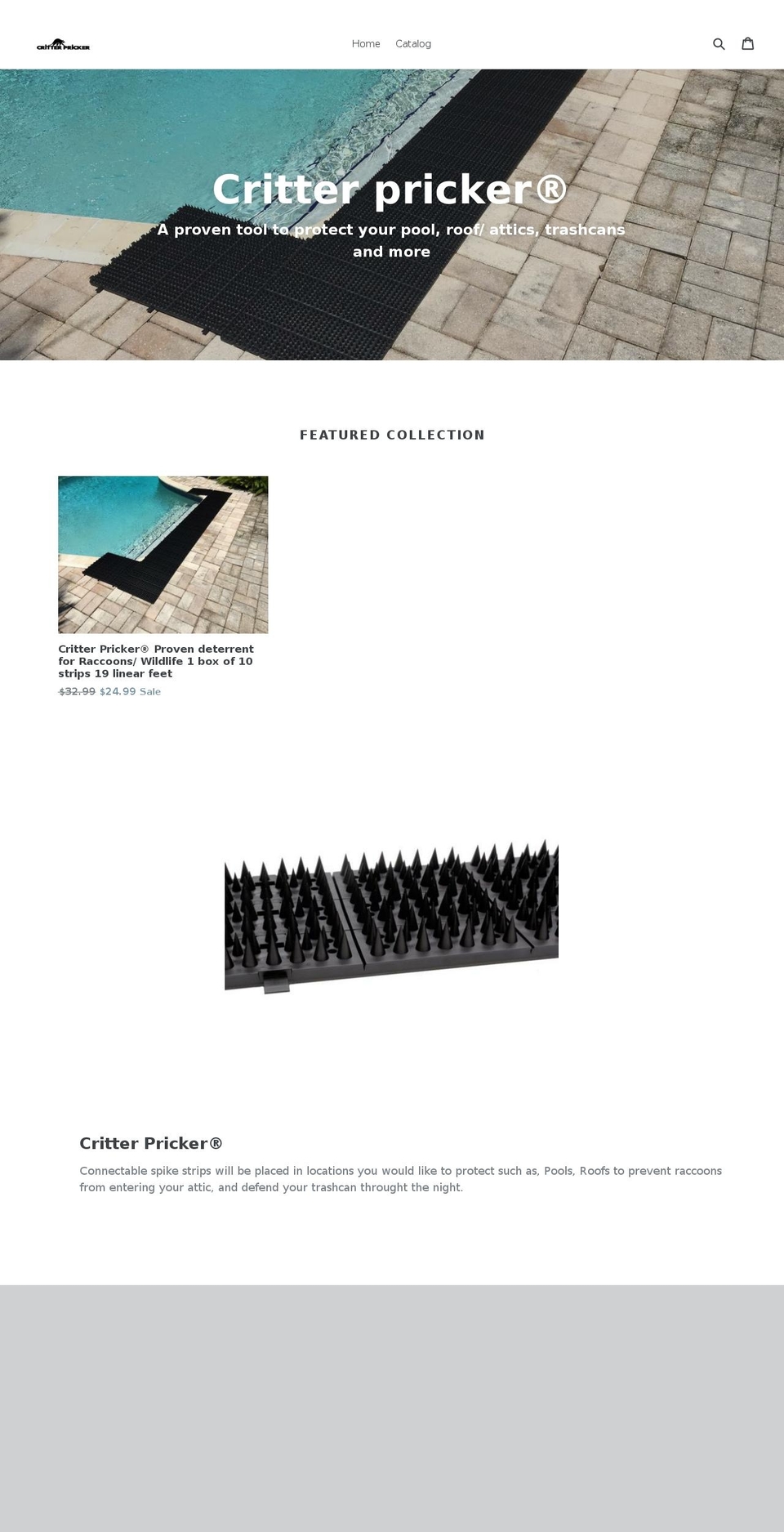 raccoonrepellent.com — Shopify storefront screenshot