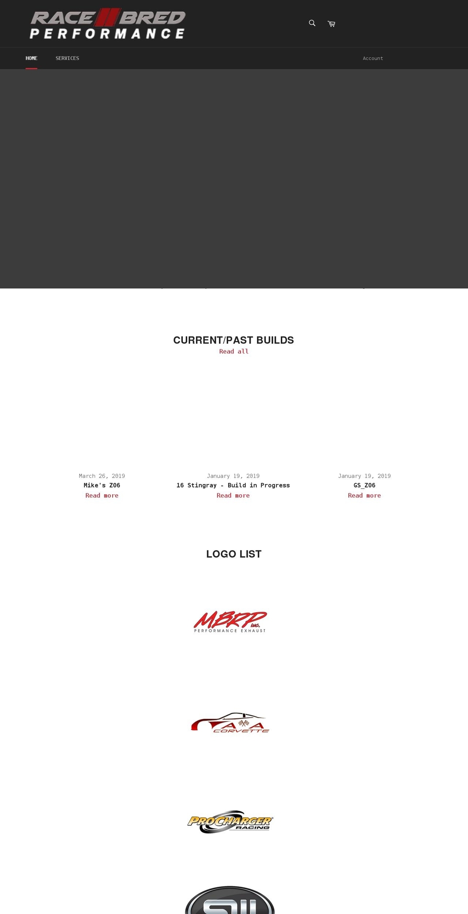 racebredperformance.com shopify website screenshot