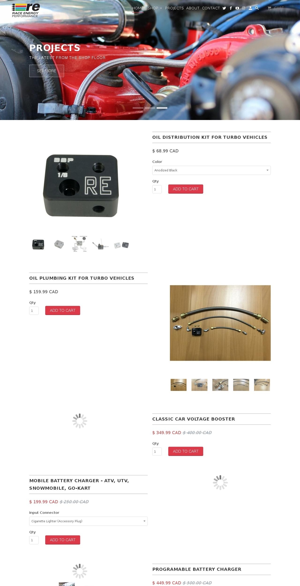 Electronics Retina W\/ BOLD Shopify theme site example raceenergy.net
