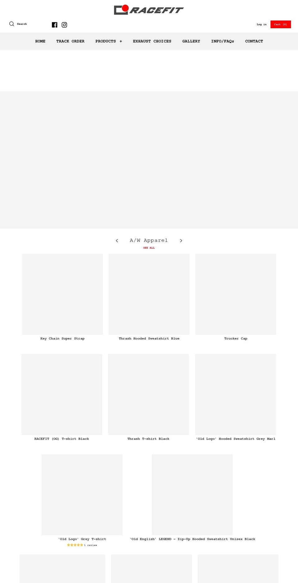 racefit.co.uk shopify website screenshot