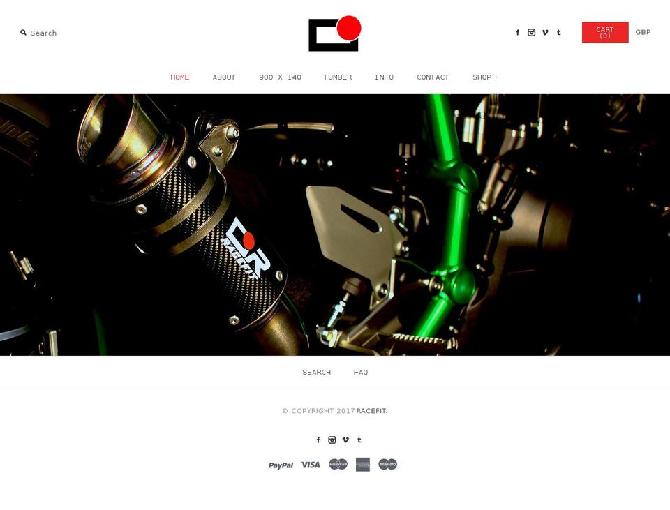racefitusa.com shopify website screenshot