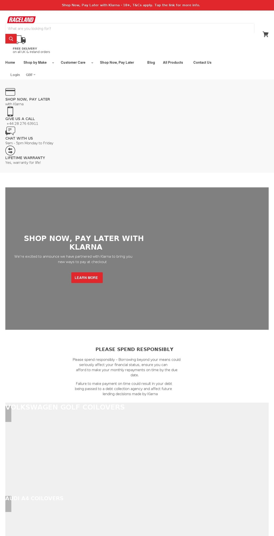 Raceland Shopify theme site example racelandeurope.com