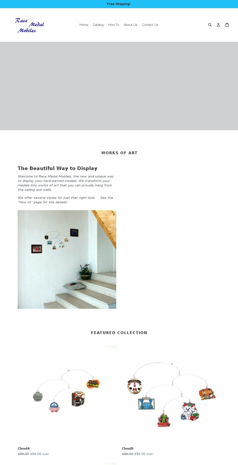 racemedalmobiles.com shopify website screenshot