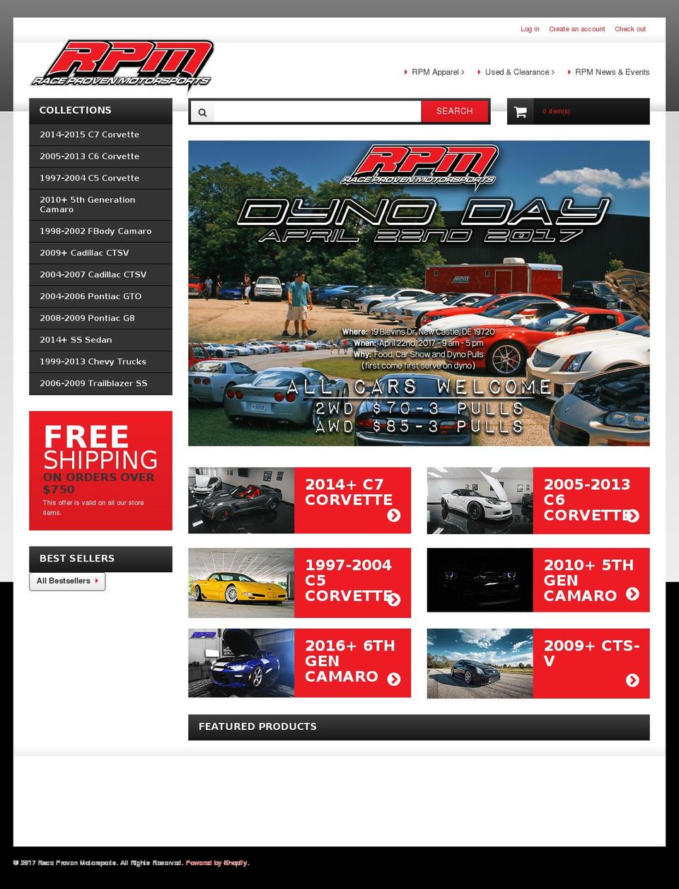 Theme Shopify theme site example raceprovenmotorsports.com