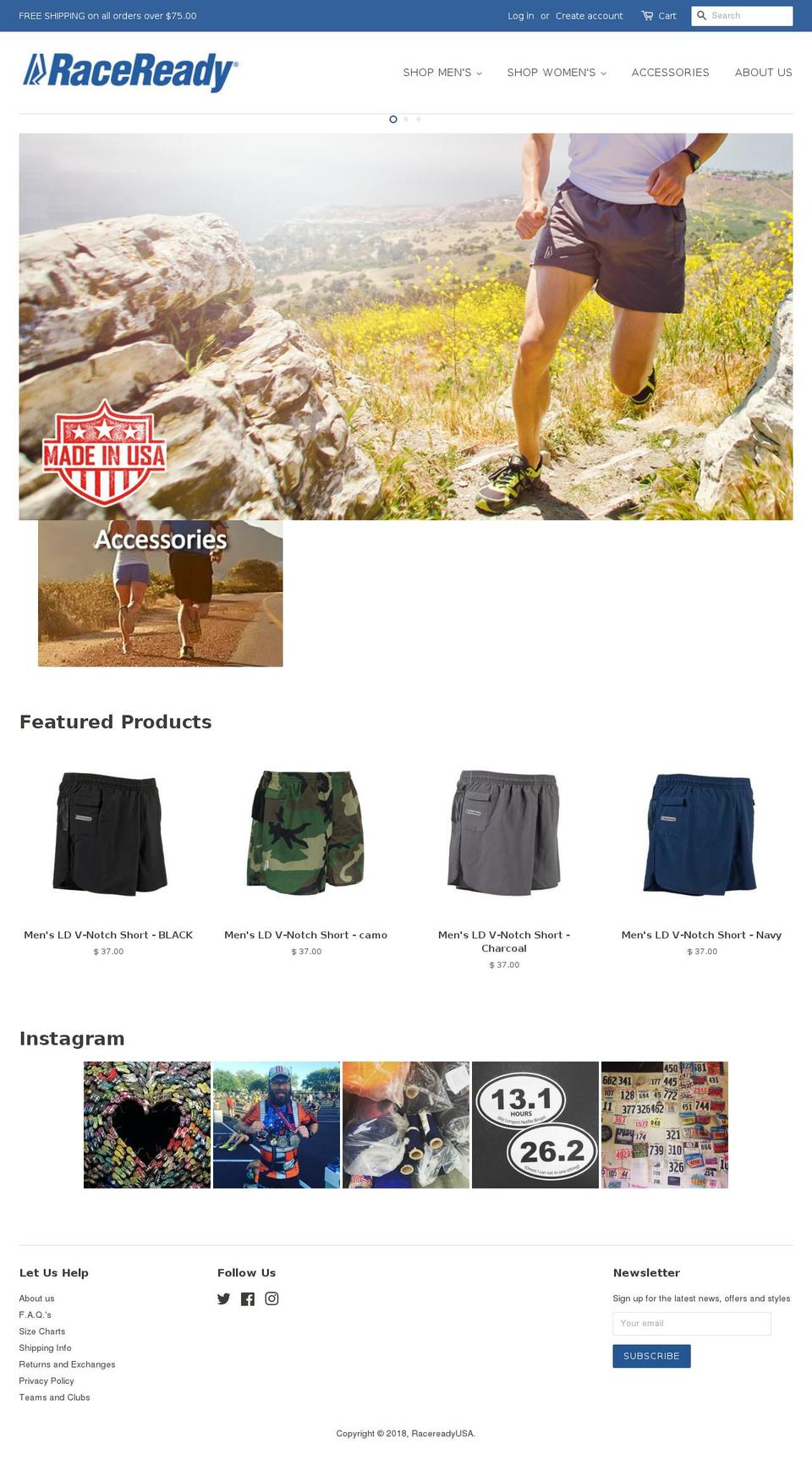 racereadyusa.com — Shopify storefront screenshot
