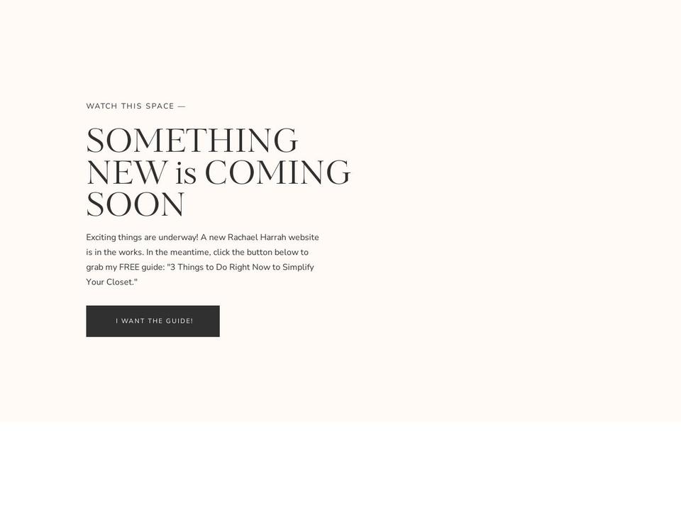 rachaelharrah.com — Shopify storefront screenshot