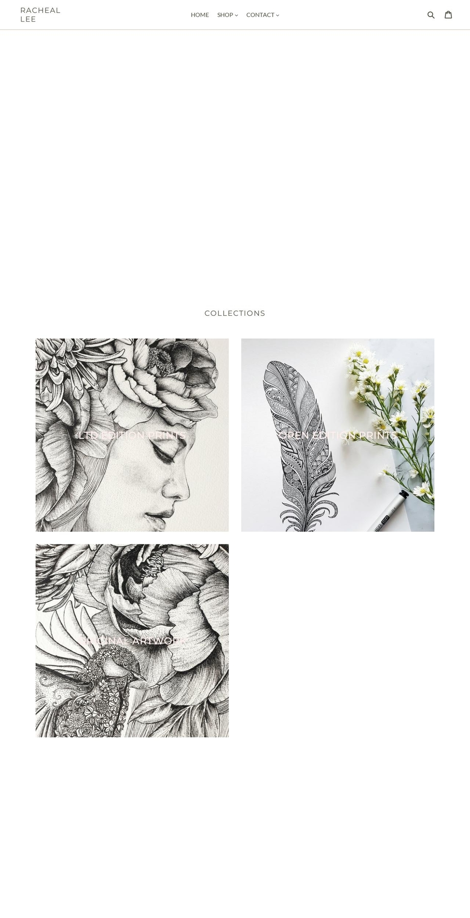 racheallee.com shopify website screenshot