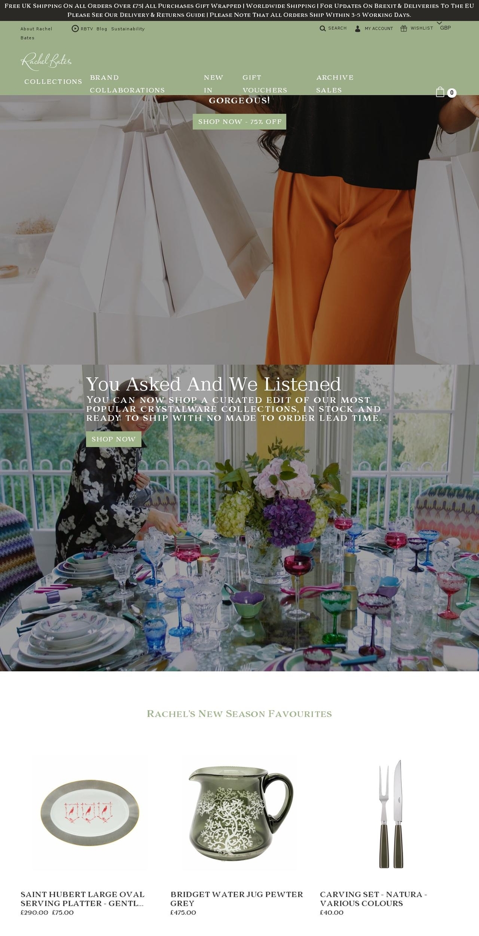 rachelbates.com shopify website screenshot