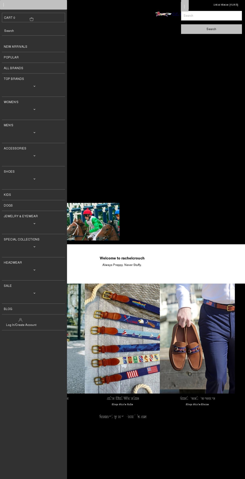 rachelcrouch.com shopify website screenshot